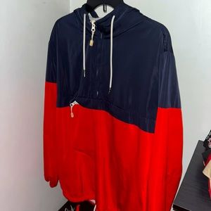 Men’s navy and red windbreaker